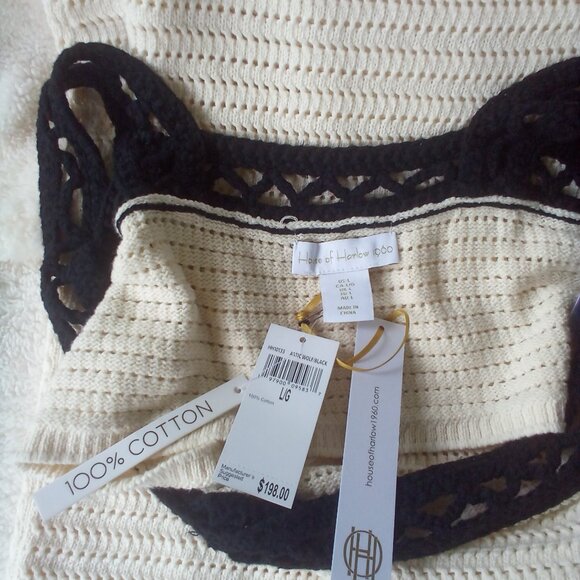 🎀House of Harlow 1960 2PC Crocheted Crop Top & Maxi Skirt Size: L NWT - Picture 6 of 10